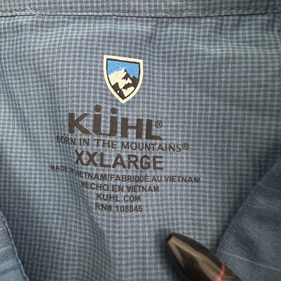 KUHL mens plaid shirt button up size 2XL double pocket outdoor comfort hiking - Picture 4 of 9